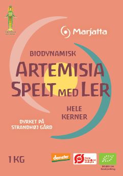 Artemisia Spelt med ler Hele Kerner Etikette